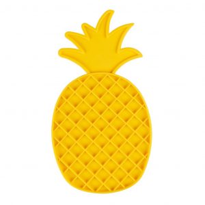 Pineapple Alfombrilla de lamido con ventosas