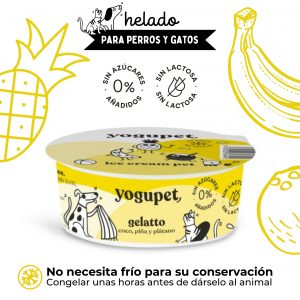 🐶🐱 Yogupet Helado Piña, coco y plátano