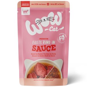 WOW Cat Filetes de vacuno en salsa 85gr