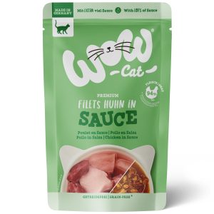 WOW Cat Filetes de pollo en salsa 85gr