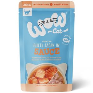 WOW Cat Filetes de salmón en salsa 85gr